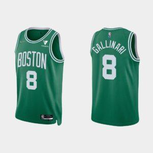 Boston Celtics #8 Danilo Gallinari 75th Anniversary Icon Kelly Green Jersey Red 564476