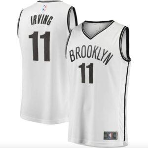 Brooklyn Nets #11 Kyrie Irving Basketball Jersey 2019 Fast Break Icon White Jersey Black 569917