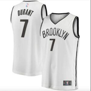 Brooklyn Nets #7 Kevin Durant Basketball Jersey 2019 Fast Break Association White Jersey White 571165