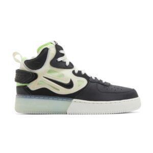 Nike Air Force 1 Mid React Black Neon Black DQ1872 100