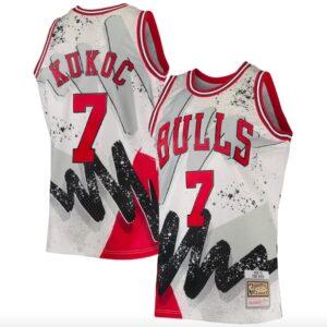 Basketball Jersey 1995-96 Chicago Bulls #7 Toni Kukoc Mitchell & Ness Hyper Hoops White Jersey 581980