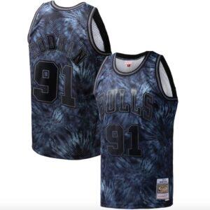 Basketball Jersey 1995-96 Chicago Bulls #91 Dennis Rodman Mitchell & Ness Tie-Dye Black Jersey 581955