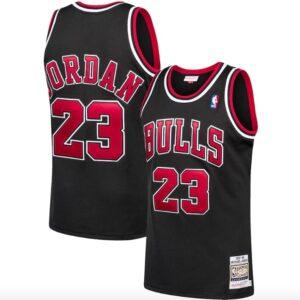 Basketball Jersey 1997-98 Chicago Bulls #23 Michael Jordan Mitchell & Ness Authentic Player Black Jersey 577059