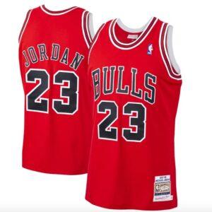 Basketball Jersey 1997-98 Chicago Bulls #23 Michael Jordan Mitchell & Ness Authentic Red Jersey 577852