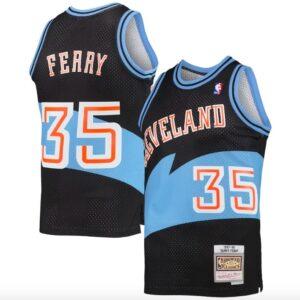 Basketball Jersey 1997-98 Cleveland Cavaliers #35 Danny Ferry Mitchell & Ness Black Jersey 584153