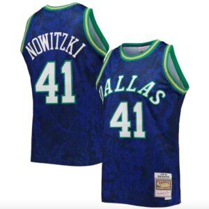 Basketball Jersey 1998-99 Dallas Mavericks #11 Dirk Nowitzki Mitchell & Ness Lunar New Year Blue Jersey Blue 585287