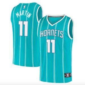 Basketball Jersey 2020-21 Charlotte Hornets #11 Cody Martin Fast Break Icon Teal Jersey 576588