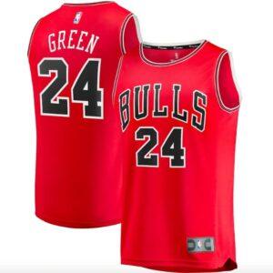 Basketball Jersey 2021-22 Chicago Bulls #24 Javonte Green Fast Break Icon Red Jersey 582135