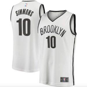 Basketball Jersey 2022-23 Brooklyn Nets #10 Ben Simmons Fast Break Association White Jersey Violet 573923