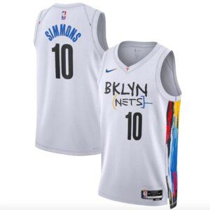 Basketball Jersey 2022-23 Brooklyn Nets #10 Ben Simmons Nike City White Jersey Tang 573254