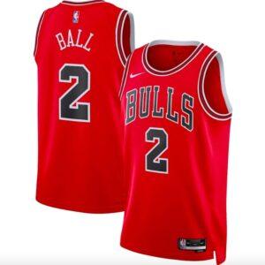 Basketball Jersey 2022-23 Chicago Bulls #2 DeMar DeRozan Icon Red Jersey Green 581590