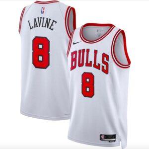 2022-23 Chicago Bulls #8 Zach LaVine Nike Association White Jersey Basketball Jersey 580051