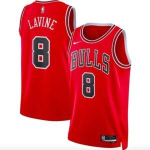 2022-23 Chicago Bulls #8 Zach LaVine Nike Icon Red Jersey Basketball Jersey 580011