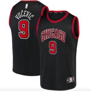 Basketball Jersey 2022-23 Chicago Bulls #9 Nikola Vucevic Fast Break Statement Black Jersey 580551