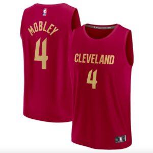 2022-23 Cleveland Cavaliers Basketball Jersey #4 Evan Mobley Fast Break Icon Wine Jersey Black 583198