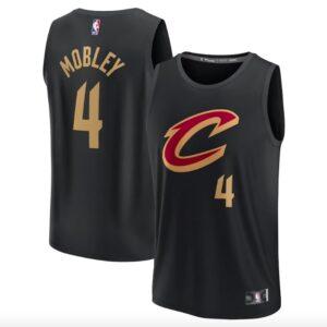 Basketball Jersey 2022-23 Cleveland Cavaliers #4 Evan Mobley Fast Break Statement Black Jersey 583390