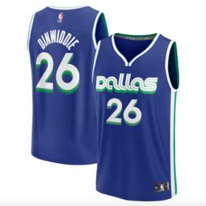 Basketball Jersey 2022-23 Dallas Mavericks #26 Spencer Dinwiddie Fastbreak City Blue Jersey 585564