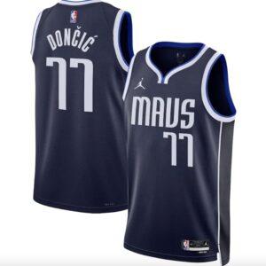 Basketball Jersey 2022-23 Dallas Mavericks #77 Luka Doncic Jordan Statement Navy Jersey 584165