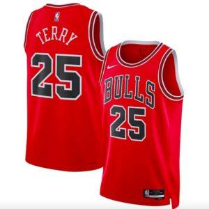 Basketball Jersey 2022 NBA Draft First Round Pick Chicago Bulls #25 Dalen Terry Icon Red Jersey 582004