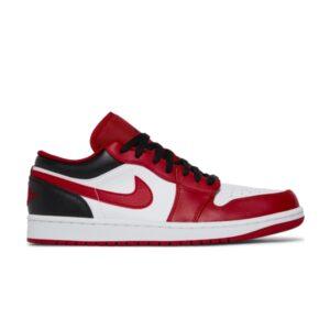 Air Jordan 1 Low Reverse Black Toe Sneakers 553558 163