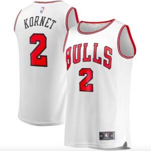 Chicago Bulls #2 Luke Kornet Fast Break Association White Jersey Basketball Jersey 582219