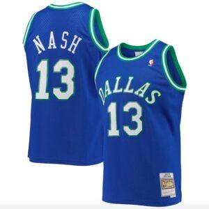 Dallas Mavericks #13 Steve Nash Mitchell & Ness Blue Jersey 586218