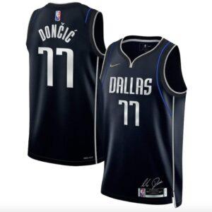 Dallas Mavericks Basketball Jersey #77 Luka Doncic Nike Select Series Rookie of the Year Navy Jersey Cream 585841