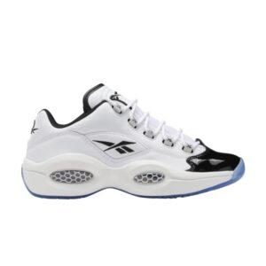 Reebok Question Low Patent Black Toe Sneakers GW8863