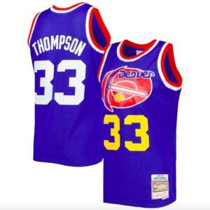 Basketball Jersey 1975-76 Denver Nuggets #33 David Thompson Mitchell & Ness Hardwood Royal Jersey 590148