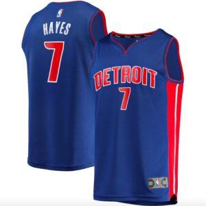 Basketball Jersey 2021-22 Detroit Pistons #7 Killian Hayes Fast Break Icon Blue Jersey 592331