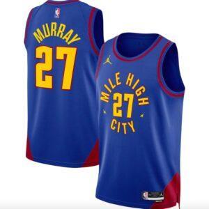 Basketball Jersey 2022-23 Denver Nuggets #27 Jamal Murray Jordan Statement Blue Jersey 590160