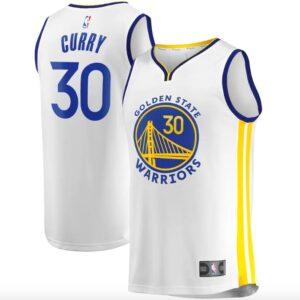 Basketball Jersey 2022-23 Golden State Warriors #30 Stephen Curry Fast Break Association White Jersey 595345