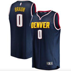 Basketball Jersey 2022 NBA Draft First Round Pick Denver Nuggets #0 Christian Braun Fast Break Icon Navy Jersey 587092