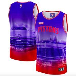 Detroit Pistons NBA & KidSuper Studios Basketball Jersey by Fanatics Unisex Hometown Red Jersey 592206