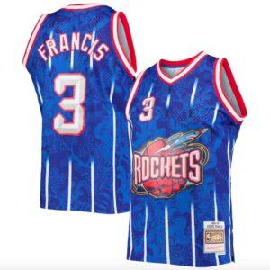 Basketball Jersey 1999-00 Houston Rockets #3 Steve Francis Mitchell & Ness Lunar New Year Blue Jersey 602011