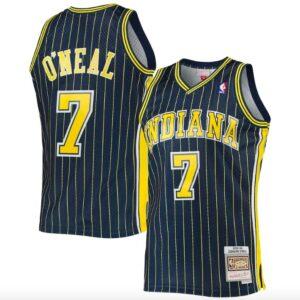 Basketball Jersey 2003-04 Indiana Pacers #7 Jermaine O'Neal Mitchell & Ness Navy Jersey 602345