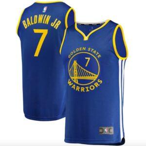 2021-22 Golden State Warriors #7 Patrick Baldwin Jr. Basketball Jersey Fast Break Icon Royal Jersey Cream 598173