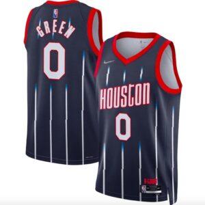 Basketball Jersey 2021-22 Houston Rockets #0 Jalen Green Nike City Navy Jersey White 600142