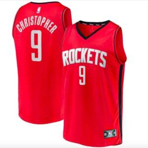 Basketball Jersey 2021-22 Houston Rockets #9 Josh Christopher Fast Break Icon Red Jersey Brown 600623