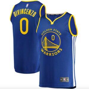 Basketball Jersey 2022-23 Golden State Warriors #0 Donte DiVincenzo Fast Break Icon Blue Jersey Green 598103