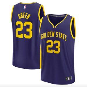 Basketball Jersey 2022-23 Golden State Warriors #23 Draymond Green Fast Break Statement Navy Jersey 597235