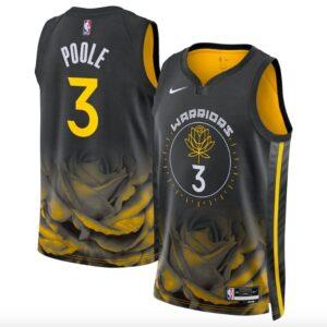 Basketball Jersey 2022-23 Golden State Warriors #3 Jordan Poole Nike City Black Jersey 595431