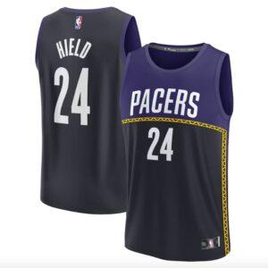 2022-23 Indiana Pacers Basketball Jersey #24 Buddy Hield Fast Break City Blue Jersey 602078