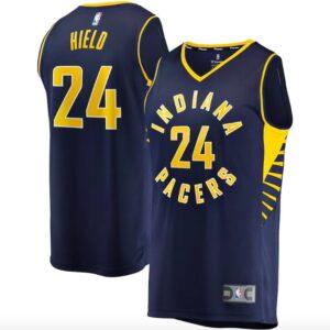 2022-23 Indiana Pacers Basketball Jersey #24 Buddy Hield Fast Break Icon Navy Jersey 602120