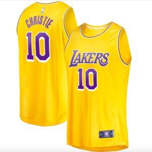 Basketball Jersey 2022-23 LA Lakers #10 Max Christie Fast Break Icon Gold Jersey 606892