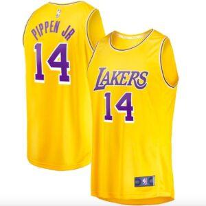 2022-23 LA Lakers #14 Scotty Pippen Jr. Basketball Jersey Fast Break Icon Gold Jersey 606905