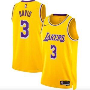 Basketball Jersey 2022-23 LA Lakers #3 Anthony Davis Swingman Icon Gold Jersey 606868