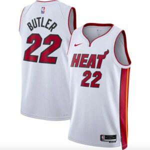 Basketball Jersey 2022-23 Miami Heat #22 Jimmy Butler Swingman Association White Jersey Orange 607993