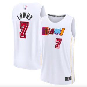 Basketball Jersey 2022-23 Miami Heat #7 Kyle Lowry Fast Break City White Jersey 607416