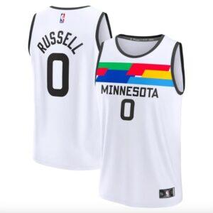 Basketball Jersey 2022-23 Minnesota Timberwolves #0 D'Angelo Russell Fast Break City White Jersey 609816